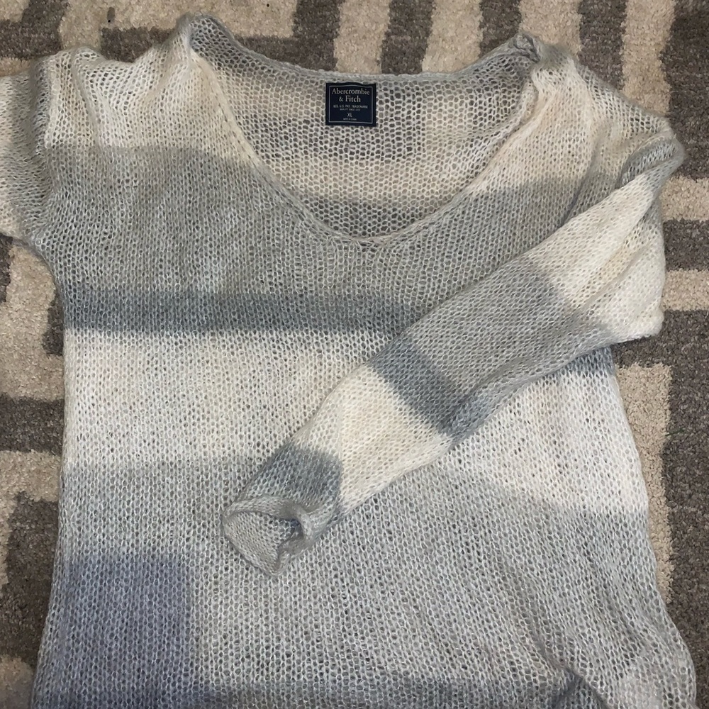 over sized striped sweater